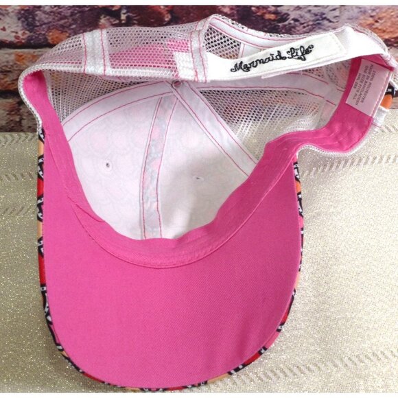 Mermaid Life Colorful Scales Trucker Hat With Mesh Back & Adjustable Strap - Picture 6 of 8